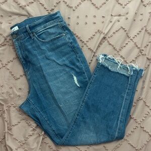 LOFT Distressed Girlfriend Jeans